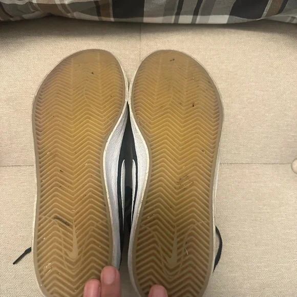 Nike Black Suede Sneakers with White Swoosh - Picture 4 of 5